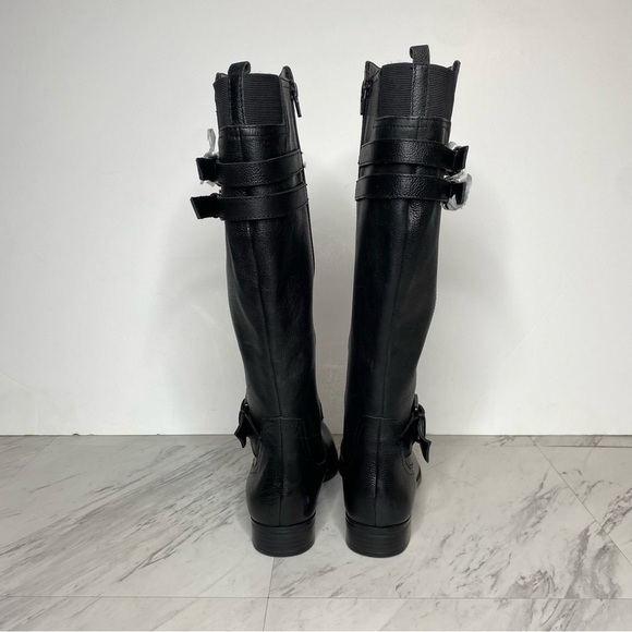 New! Naturalizer Jessie Black Leather Tall Boot 6 1/2 M - Picture 3 of 14